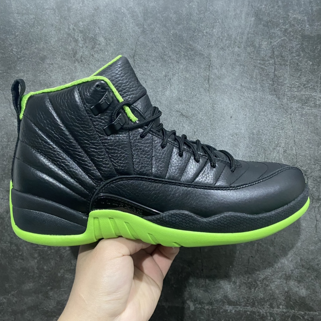 500 外贸虎扑版 Air Jordan AJ12 黑绿 配色