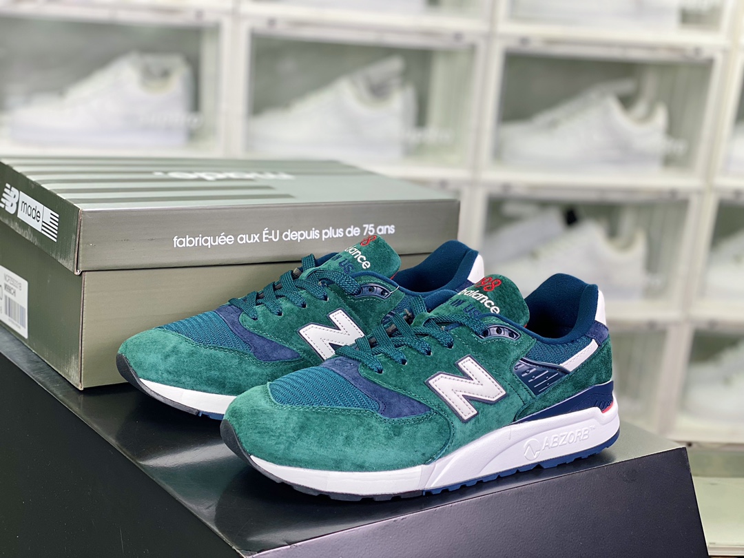 220 【新百伦New Balance】 M998 Made in USA 高端美产血统慢跑鞋“森林绿白蓝红”M998CHI