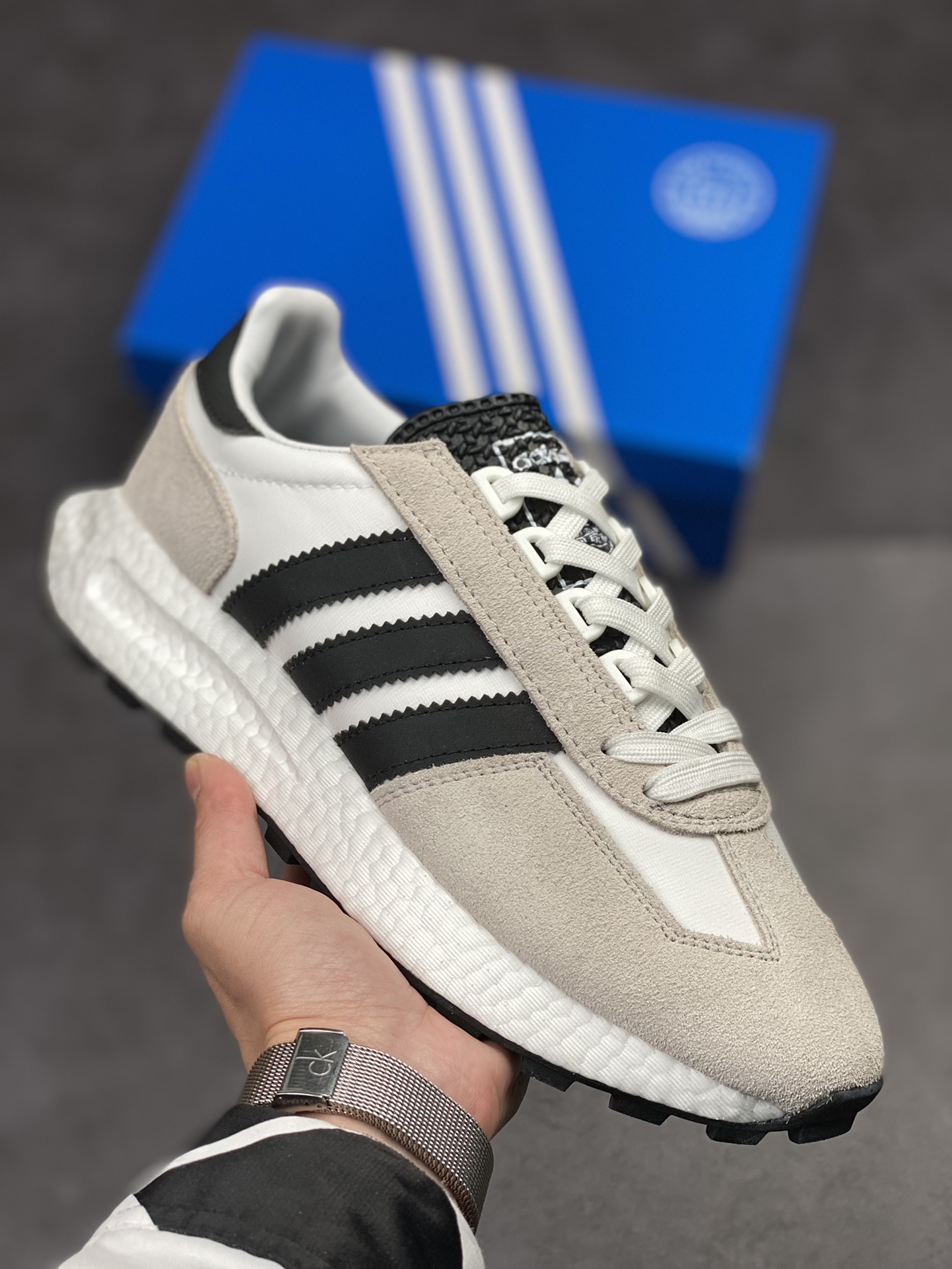 200 adidas Racing E5 Boost Prototype  速度轻盈复古系列 HQ6886