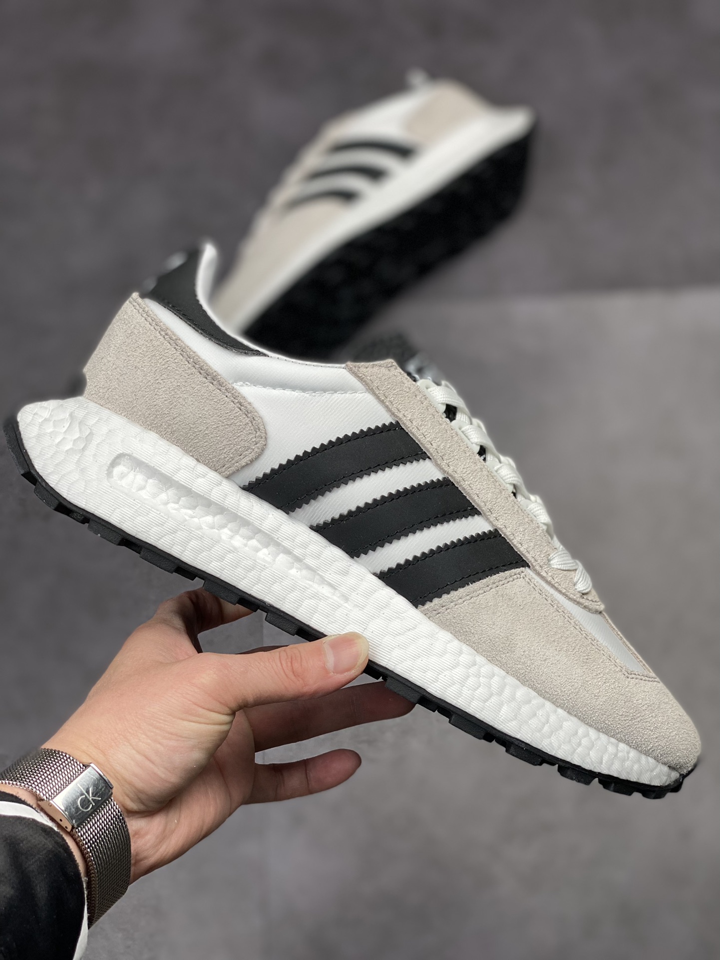 200 adidas Racing E5 Boost Prototype  速度轻盈复古系列 HQ6886