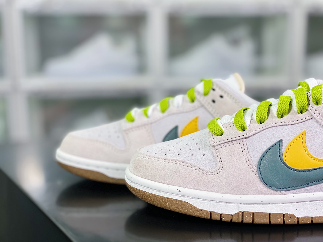 220  SB Dunk Low SE”85 Double Swoosh/Grey/Yellow”扣篮板鞋“麂皮浅灰黄双钩”DO9457-111