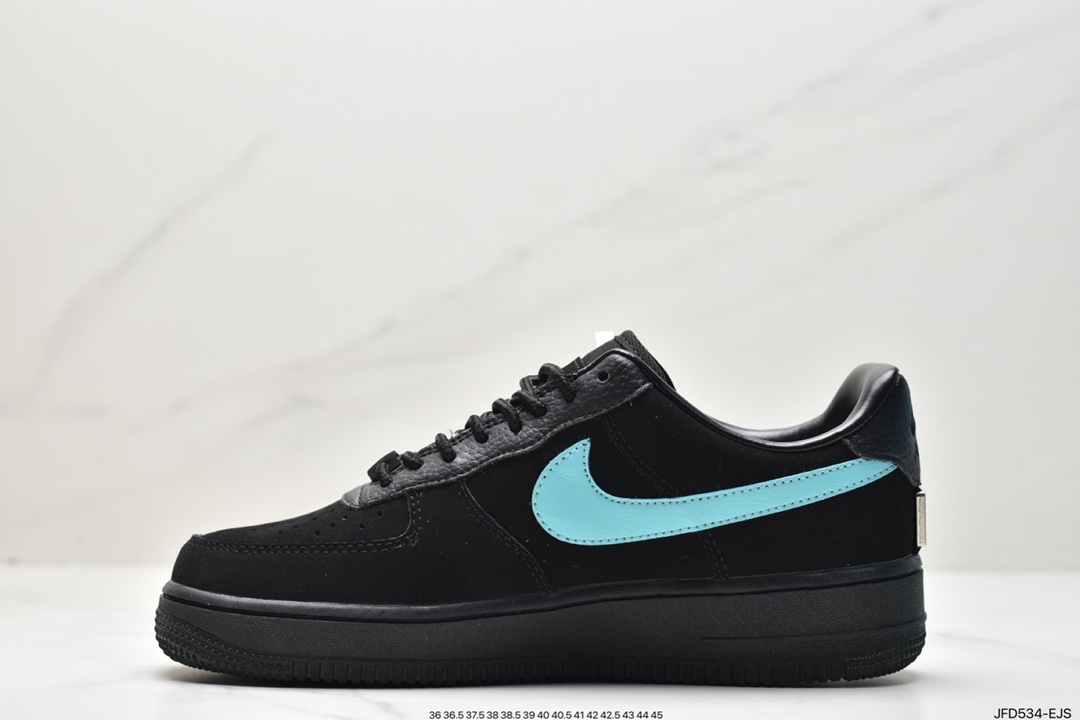 170 联名奢侈品大牌-蒂芙尼/Tiffany & Co. x Nike Air Force 1 Low SP”1837”空军一号“联名黑蒂芙尼蓝” DZ1382-001