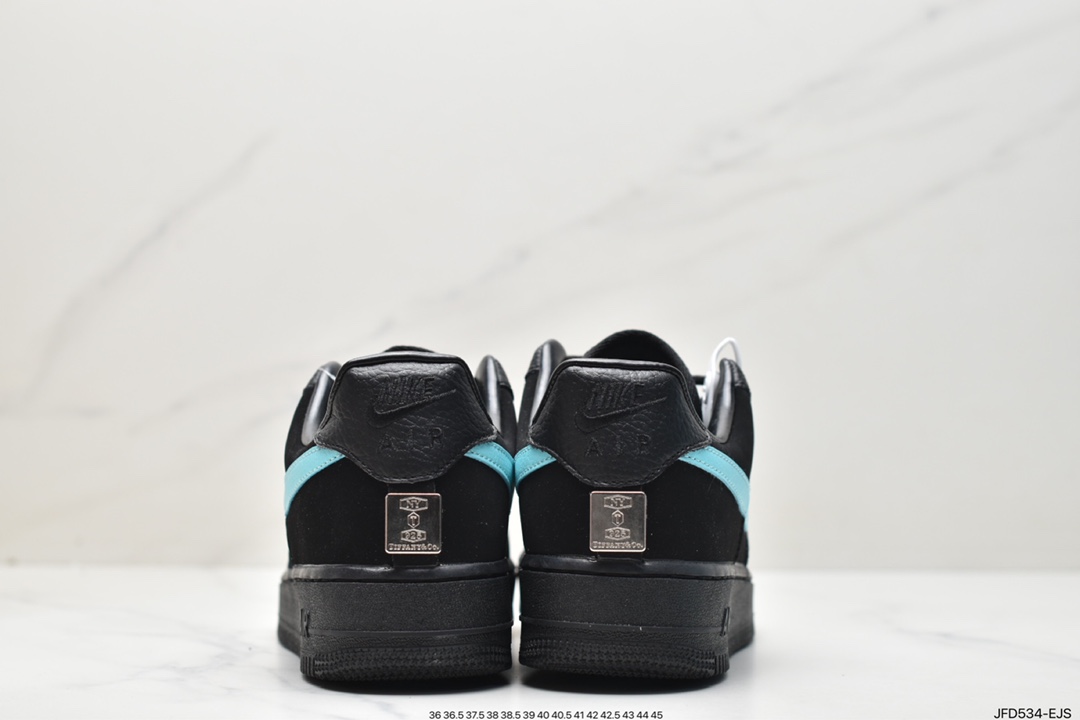 170 联名奢侈品大牌-蒂芙尼/Tiffany & Co. x Nike Air Force 1 Low SP”1837”空军一号“联名黑蒂芙尼蓝” DZ1382-001