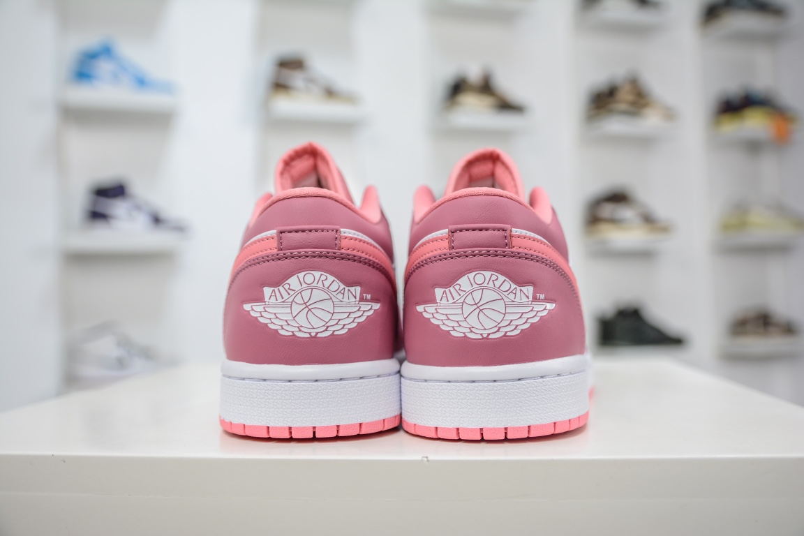 200 原装Air Jordan 1 Low 粉白 553558-616