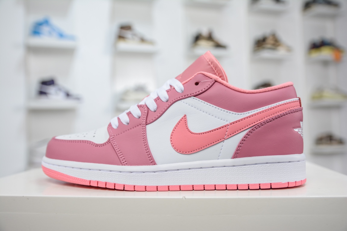 200 原装Air Jordan 1 Low 粉白 553558-616