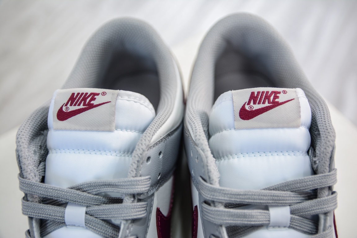 280 纯原Nike SB Dunk Low RETRO ”Grey White” 灰酒红 DD1503-122