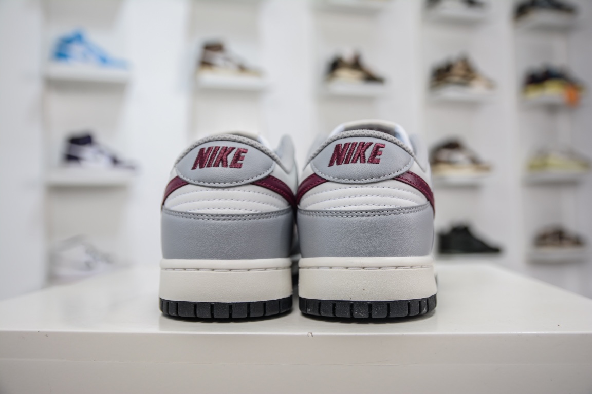 280 纯原Nike SB Dunk Low RETRO ”Grey White” 灰酒红 DD1503-122