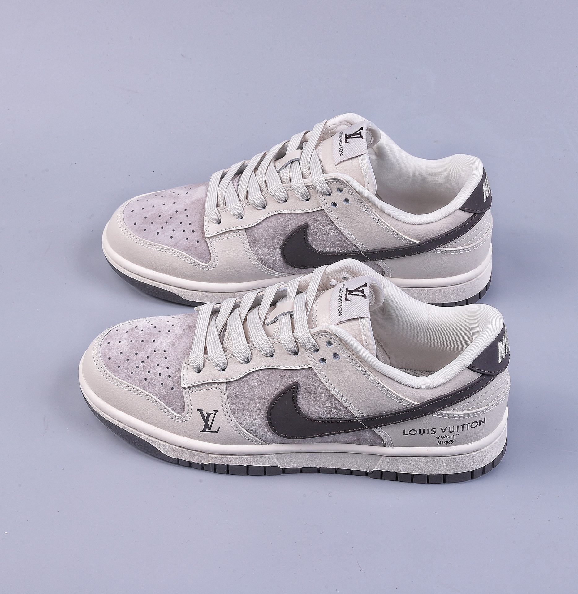 240 Nike Dunk Low 米白棕Lv定制 FC1688-400性价比王者