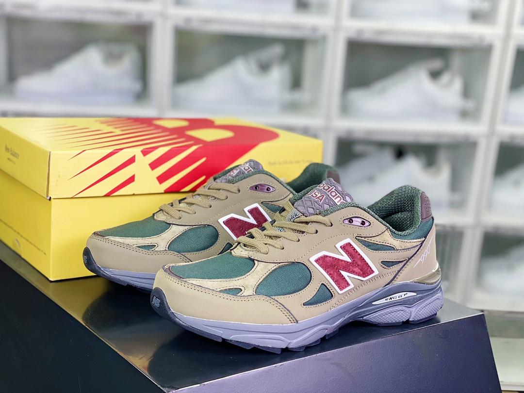 260 New Balance Made in USA M990V3”Green/Purple”三代系列低帮“绿棕紫红”M990GP3