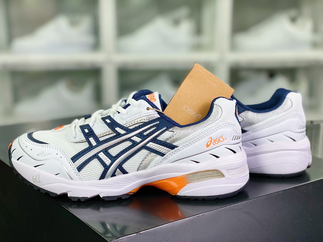 180 ASICS Tiger GEL-1090系列低帮跑步鞋“白银暗蓝渐变橙”1021A275-100