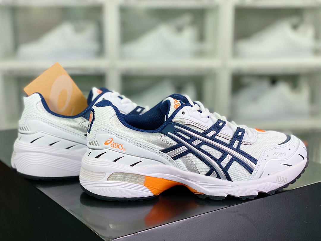 180 ASICS Tiger GEL-1090系列低帮跑步鞋“白银暗蓝渐变橙”1021A275-100