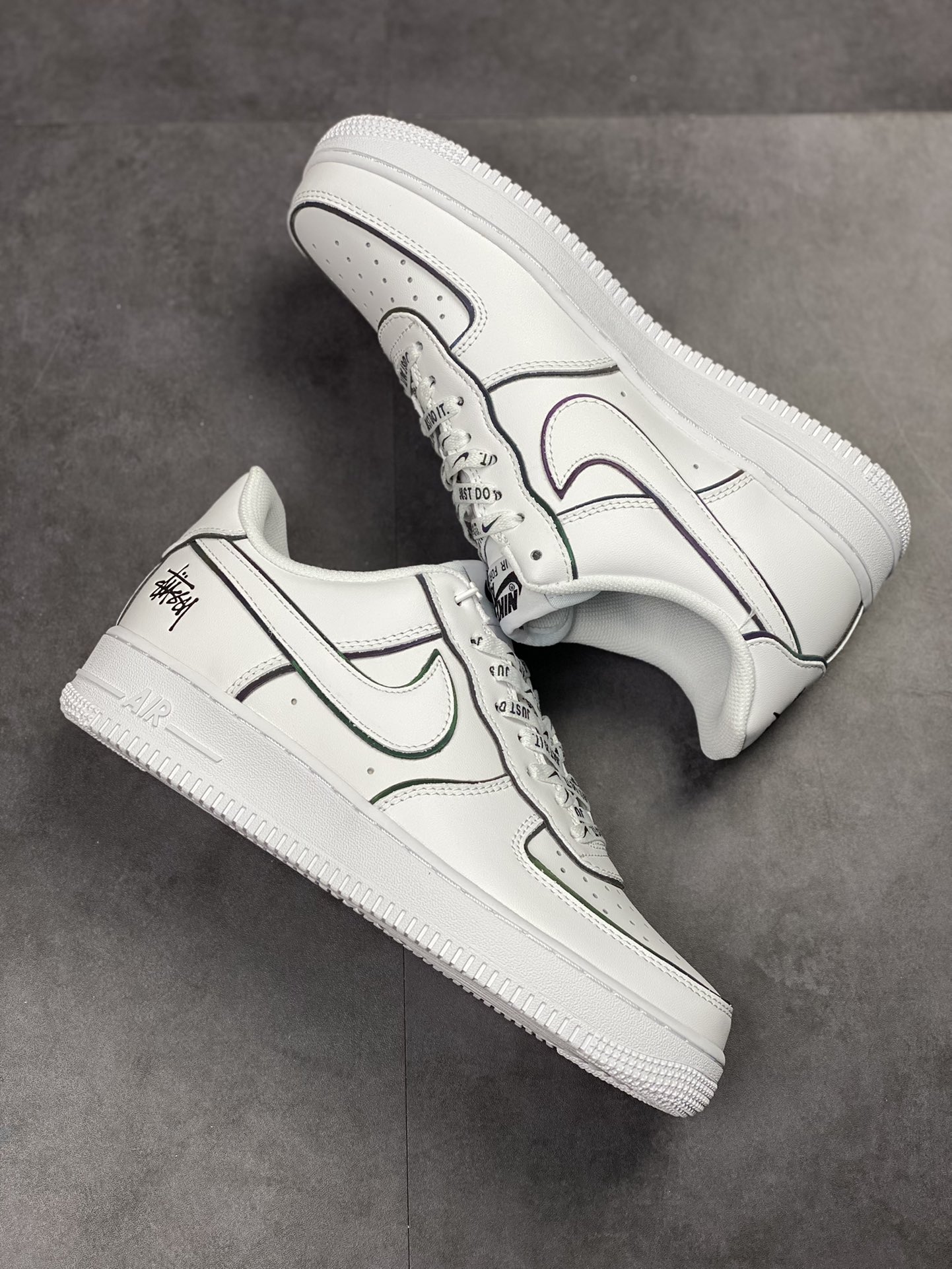 250 Stussy x Nike Air Force 1 Low 07 斯图西联名反光 BQ6425-109