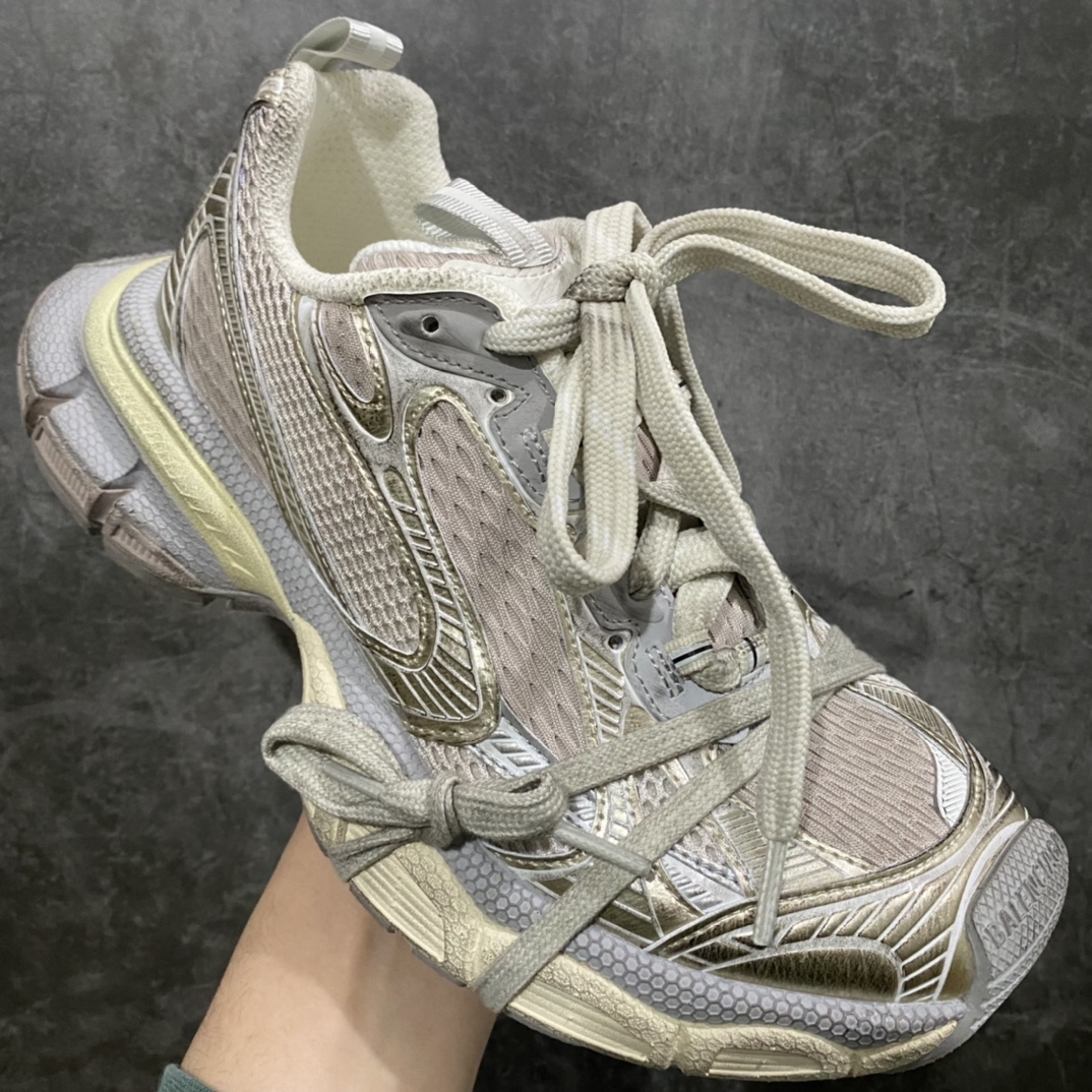 420 XA版本BALENCIAGA 3XL Sneakers  巴黎世家十代网布系带低帮走秀复古老爹鞋