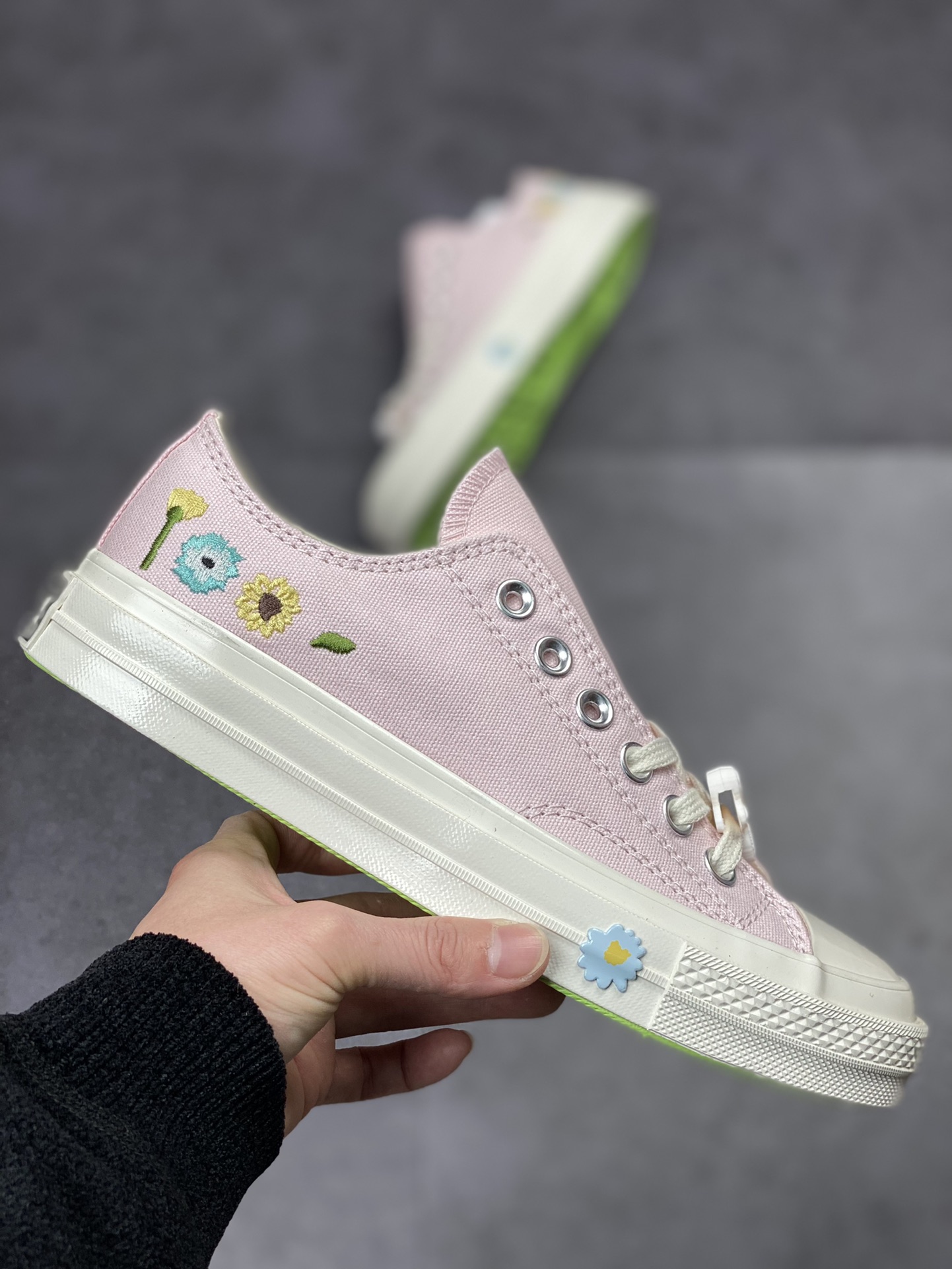 160 Converse chuck 1970s 花卉刺绣 小红书爆款