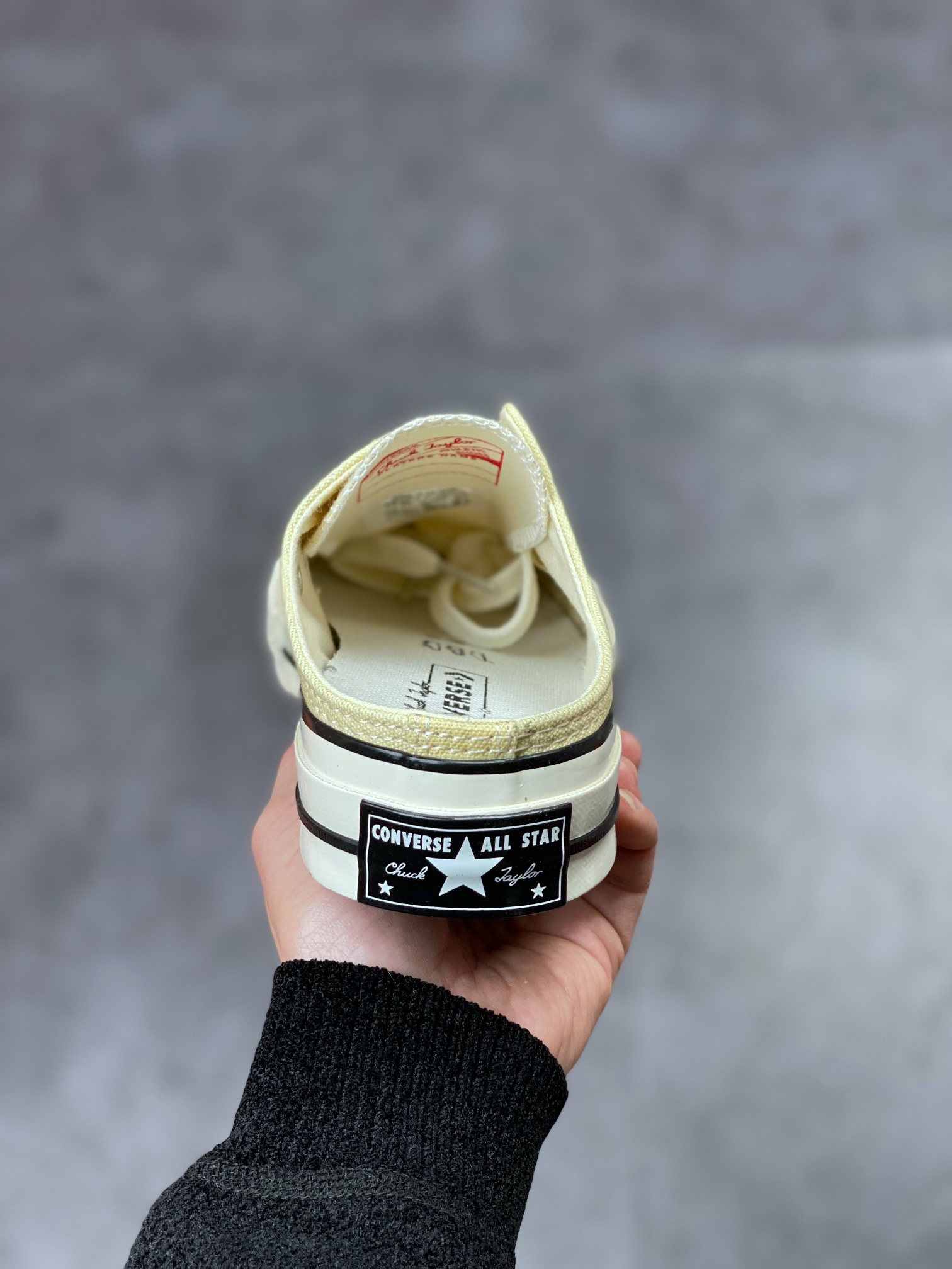 120 2023新款 匡威Converse Chuck 1970s 奶黄色 半拖一脚蹬