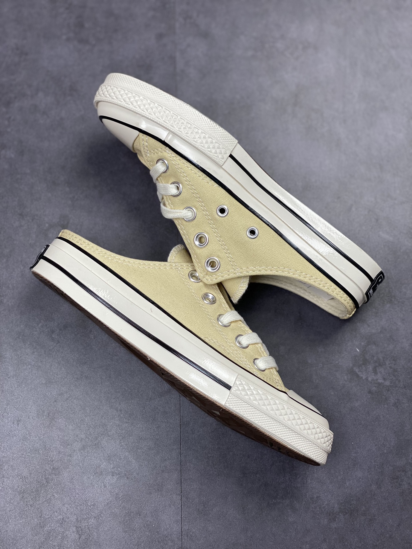 120 2023新款 匡威Converse Chuck 1970s 奶黄色 半拖一脚蹬