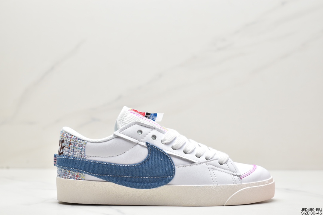 150 Nike Blazer Low'77 Jumbo 白黄 经典百搭低帮开拓者休闲运动板鞋 FJ7741-141