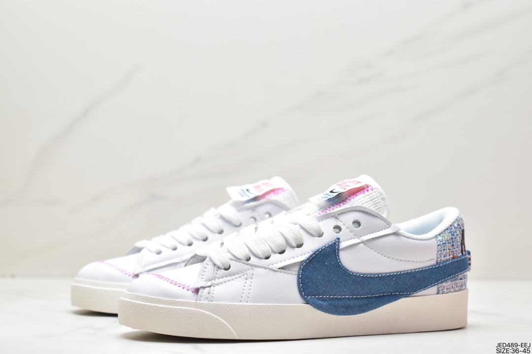 150 Nike Blazer Low'77 Jumbo 白黄 经典百搭低帮开拓者休闲运动板鞋 FJ7741-141