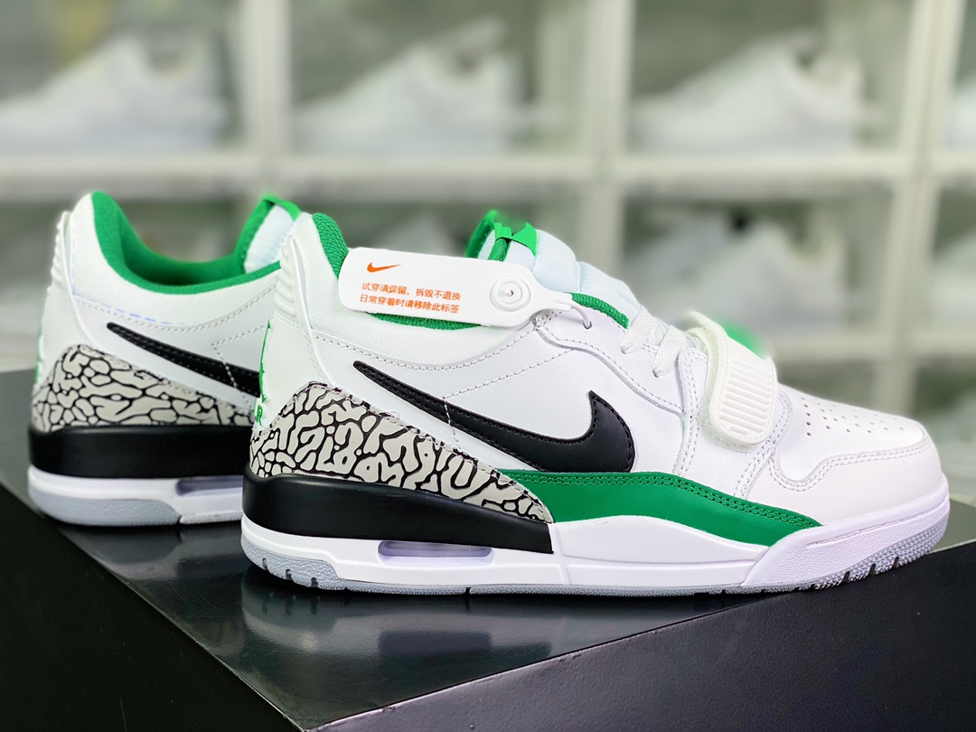 240 Air Jordan Legacy 312 Low”White/Pine Green”乔丹篮球鞋“白黑凯尔特人绿”FN3407-101