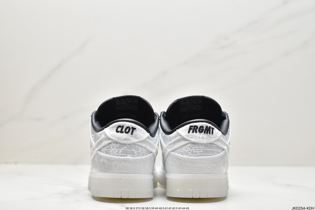 160 Fragment Design x Clot x Nike SB Dunk Low”20th Anniversary/White Silk”扣篮系列低帮FN0315-110