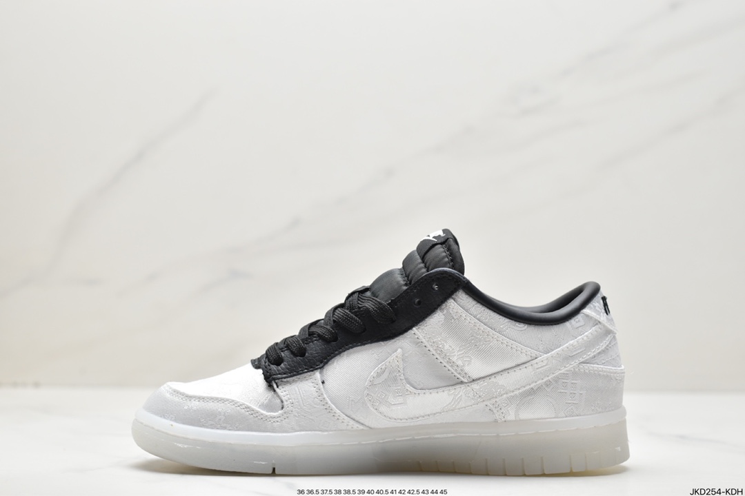 160 Fragment Design x Clot x Nike SB Dunk Low”20th Anniversary/White Silk”扣篮系列低帮FN0315-110