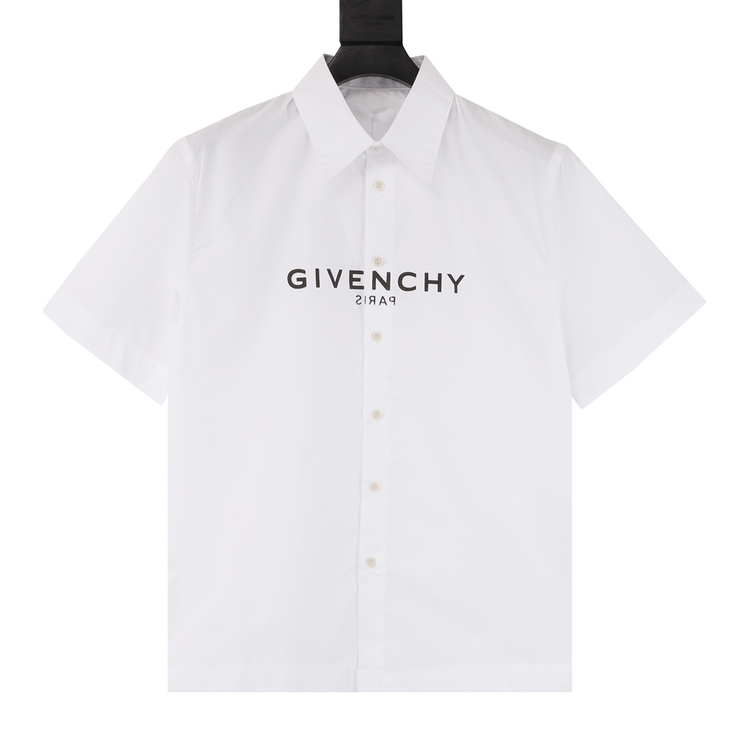 200 GIVENCHY/纪梵希 字母印花短袖衬衫