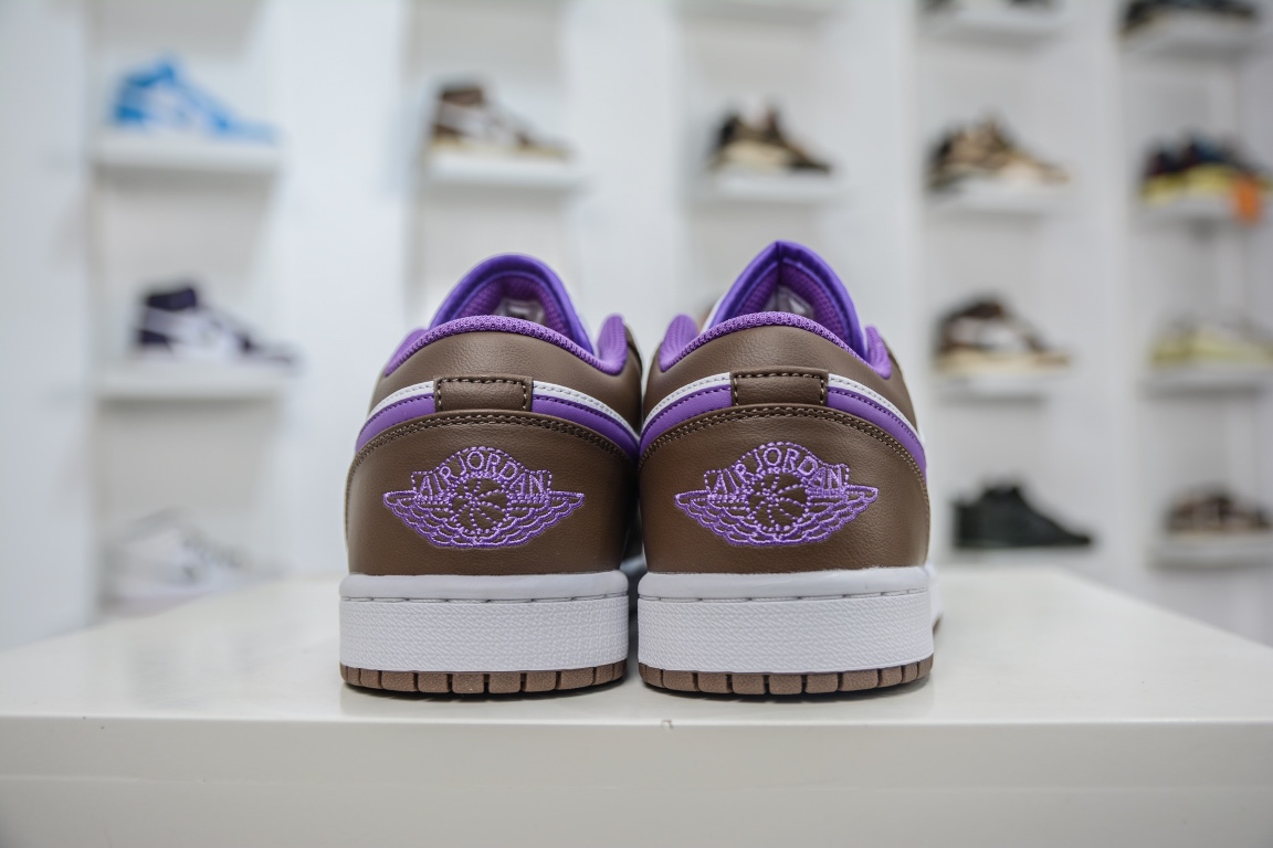 200 原装Air Jordan 1 Retro Low ”Palomino”棕白紫 553558-215