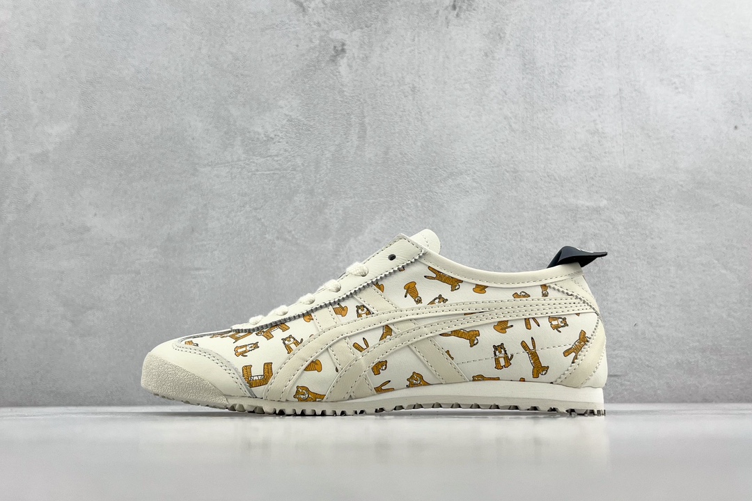 180 Onitsuka Tiger MEXICO 66 老虎满印 奶白色 1183B785-100