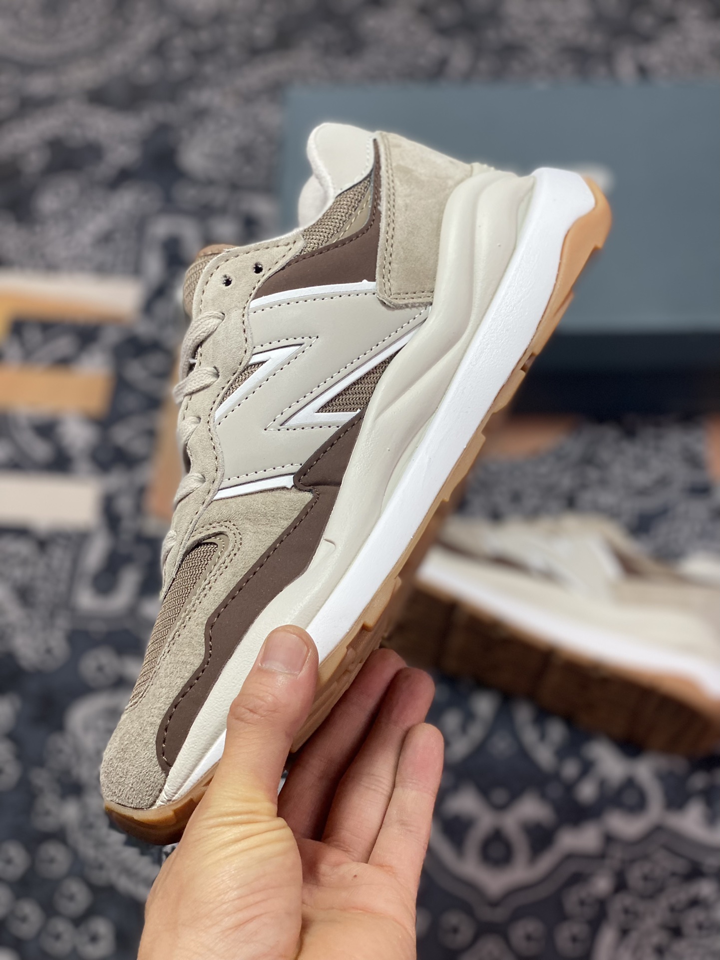 160 New Balance M5740系列复古老爹风休闲运动慢跑鞋“沙黄摩卡棕”M5740PCB