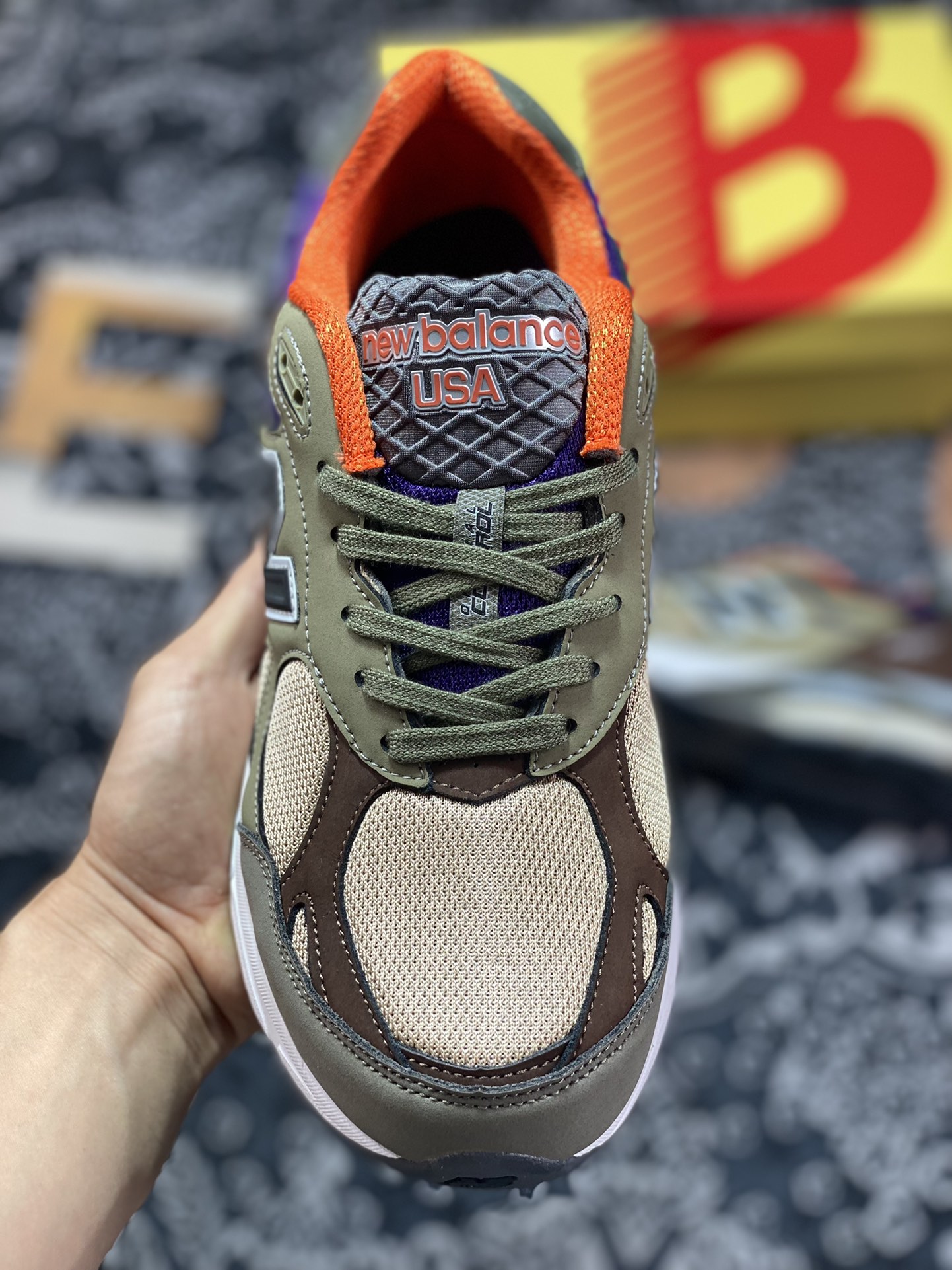 240 New Balance Made in USA M990V3”Khaki/Orange”三代系列低帮美产跑步鞋“卡其深棕橙”M990BT3