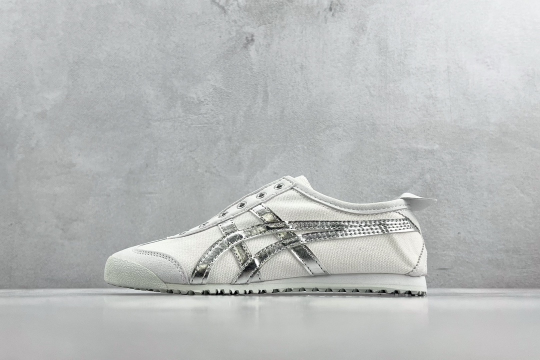 120 帆布 Onitsuka Tiger MEXICO 66 SLIP-ON白银 1183A962-101