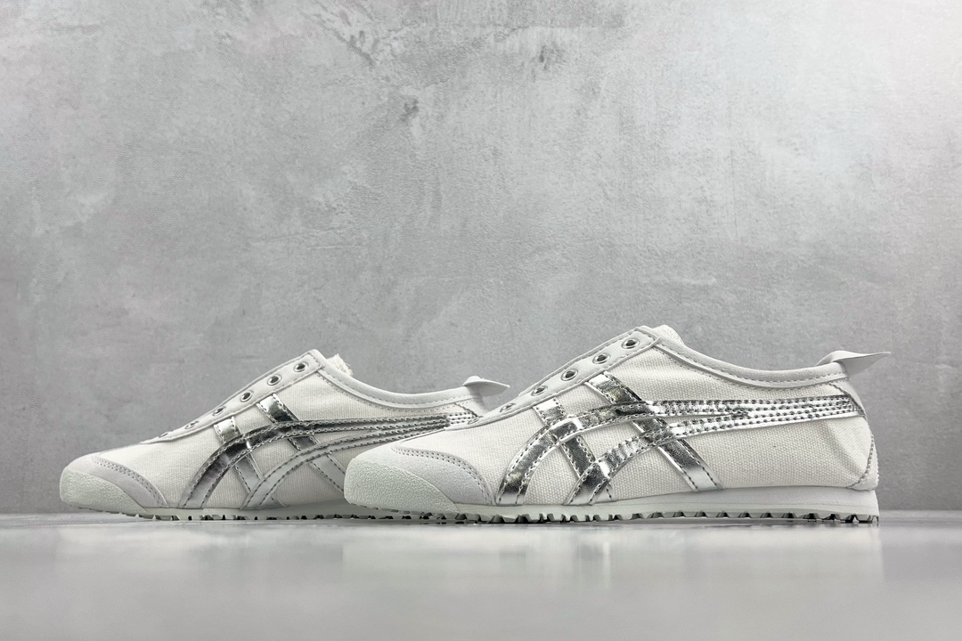 120 帆布 Onitsuka Tiger MEXICO 66 SLIP-ON白银 1183A962-101