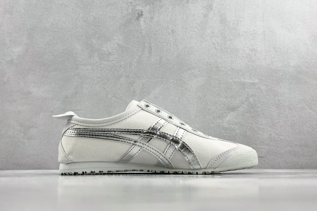 120 帆布 Onitsuka Tiger MEXICO 66 SLIP-ON白银 1183A962-101