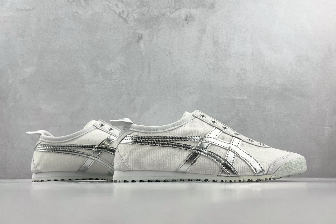 120 帆布 Onitsuka Tiger MEXICO 66 SLIP-ON白银 1183A962-101