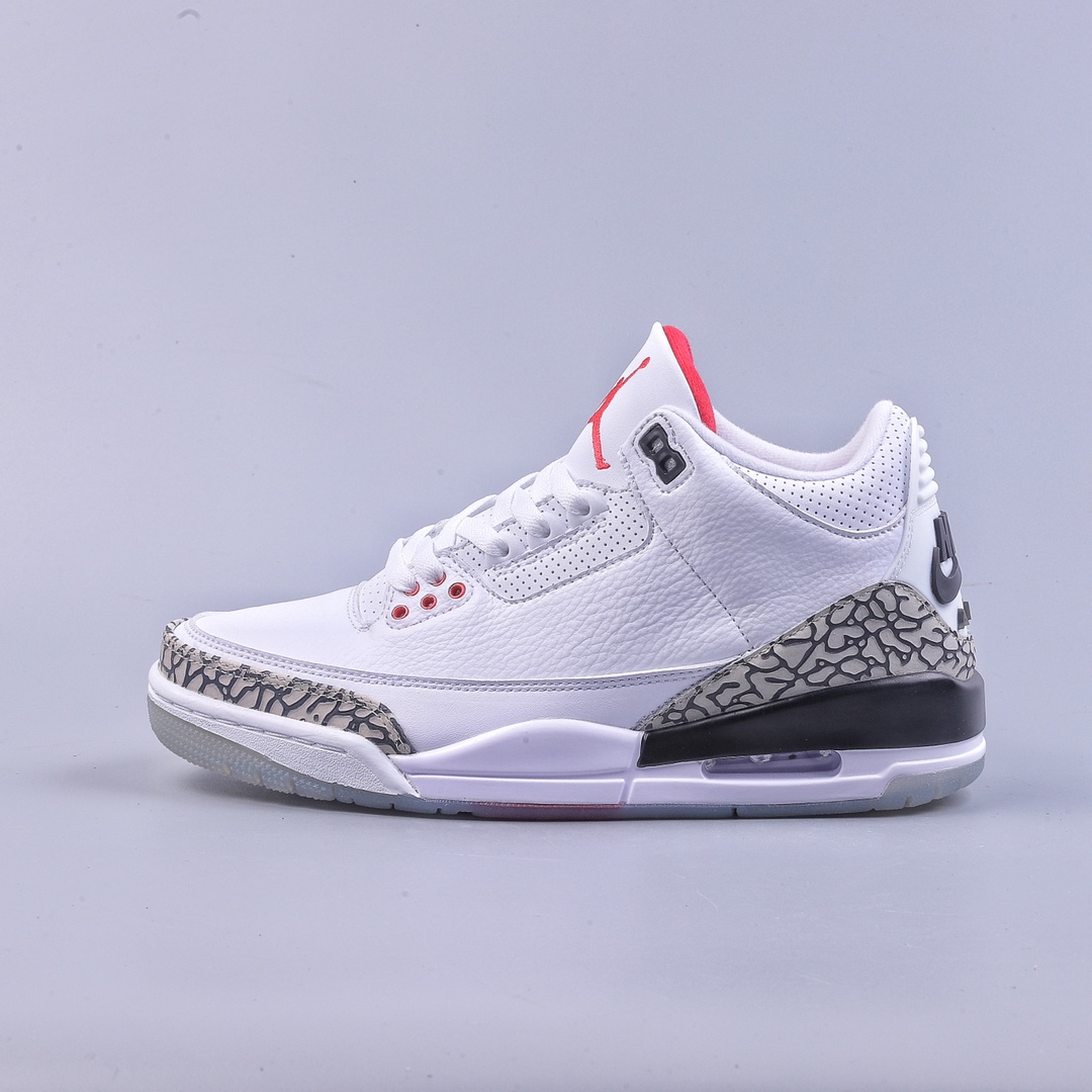 260 R Air Jordan 3 Retro Free Throw Line White Cement”白水泥” 923096-101