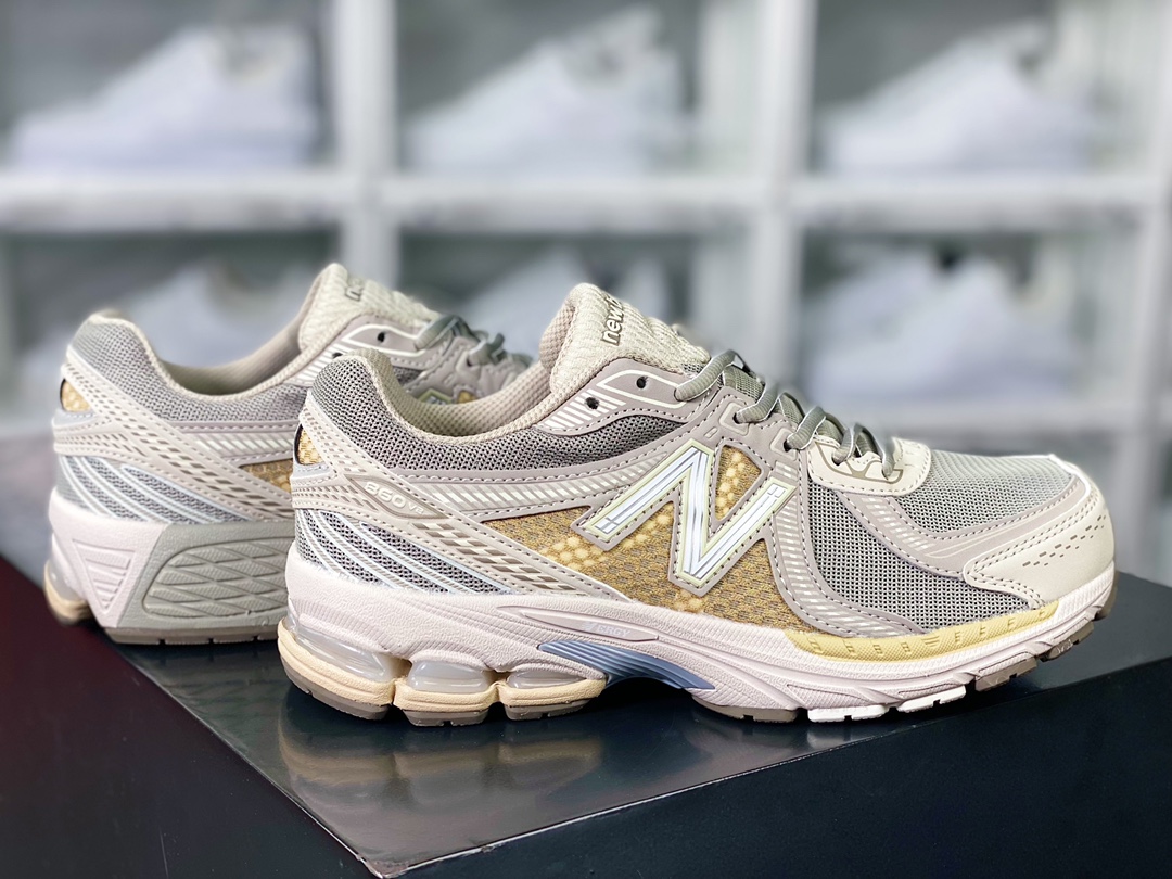 180 New Balance ML860系列经典复古老爹风慢跑鞋“米白浅灰”ML860KS2