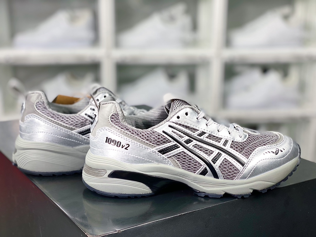 180 ASICS Tiger GEL-1090系列低帮户外风休闲运动跑步鞋“烟灰米白黑灰”1203A254-020