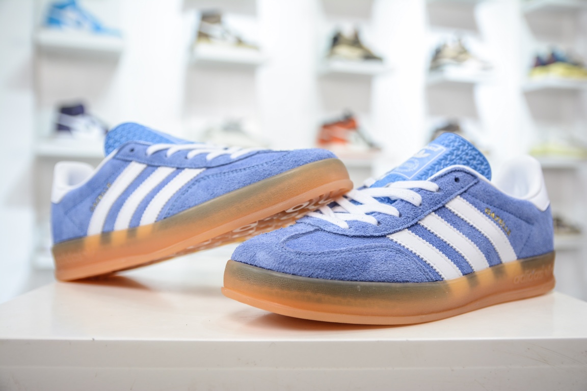 160 Adidas Originals Gazelle Indoor 三叶草复古休闲防滑耐磨低帮板鞋 HQ8717