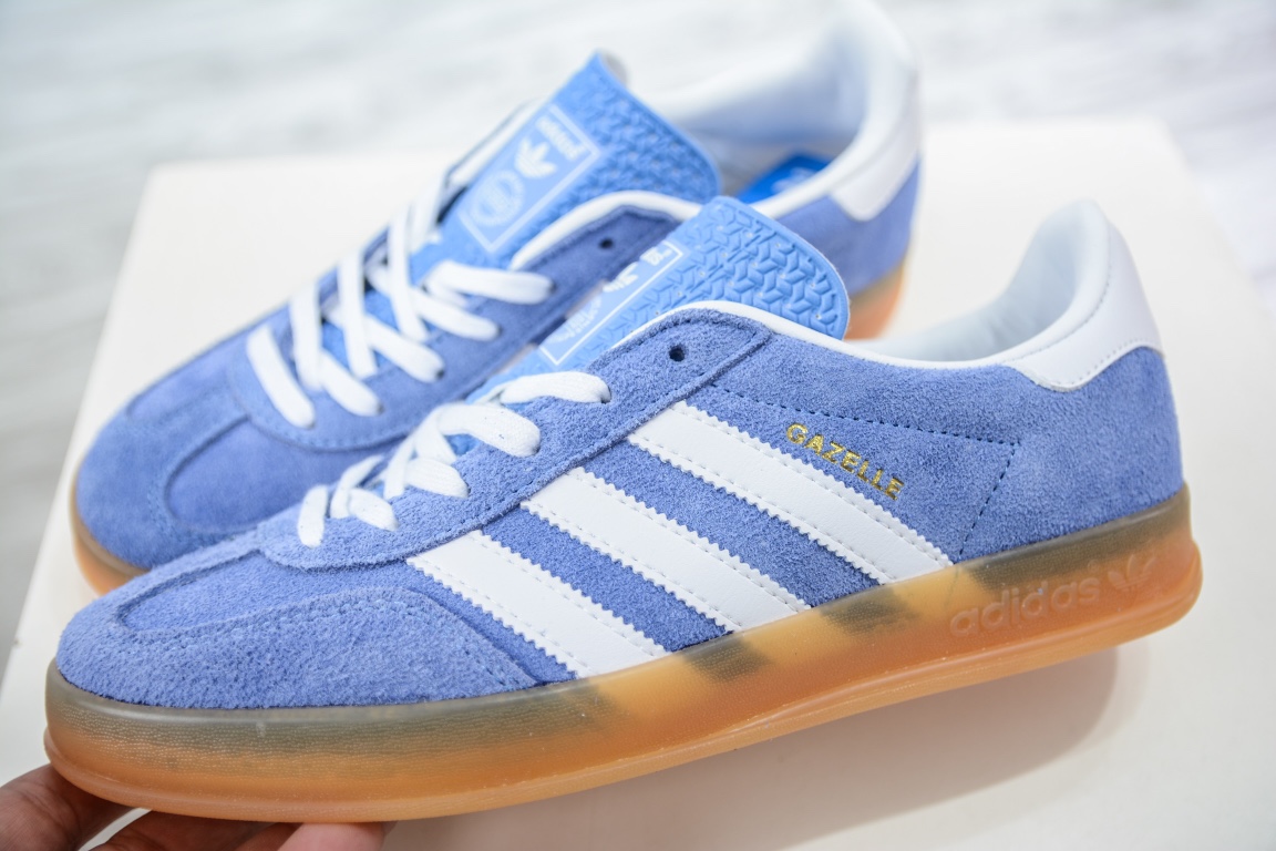 160 Adidas Originals Gazelle Indoor 三叶草复古休闲防滑耐磨低帮板鞋 HQ8717