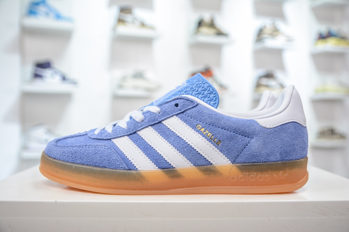 160 Adidas Originals Gazelle Indoor 三叶草复古休闲防滑耐磨低帮板鞋 HQ8717