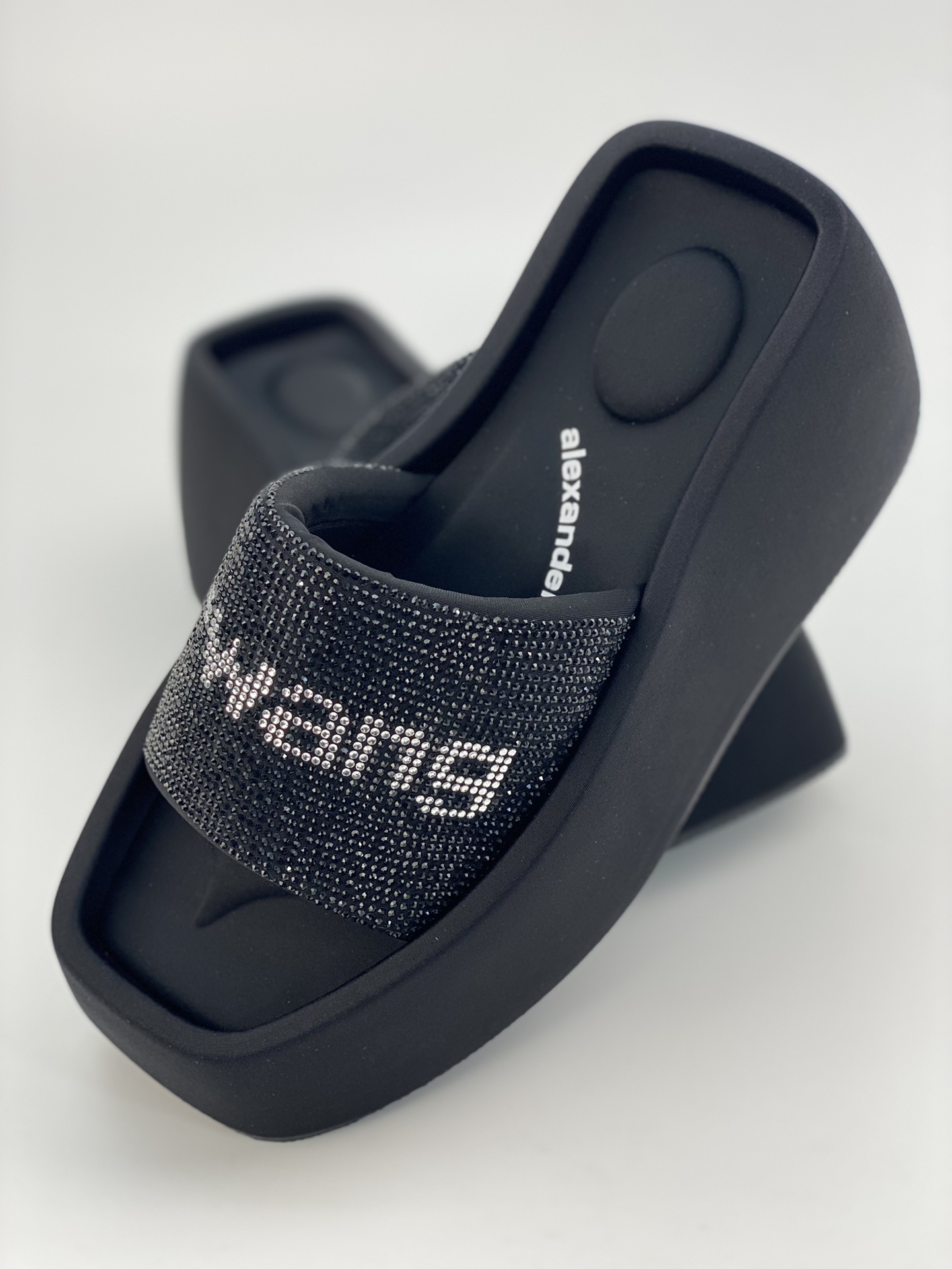 200 Alexander wang/亚历山大王厚底拖鞋女松糕鞋一字拖增高沙滩凉鞋