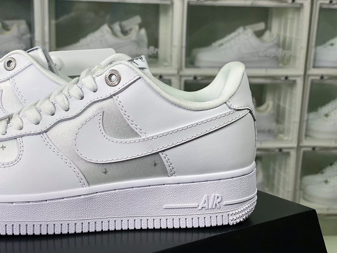 220 Air Force 1’07 Low”Sashiko”空军一号经典低帮板鞋“拼接全白丝绸银刺子绣”CW2288-112