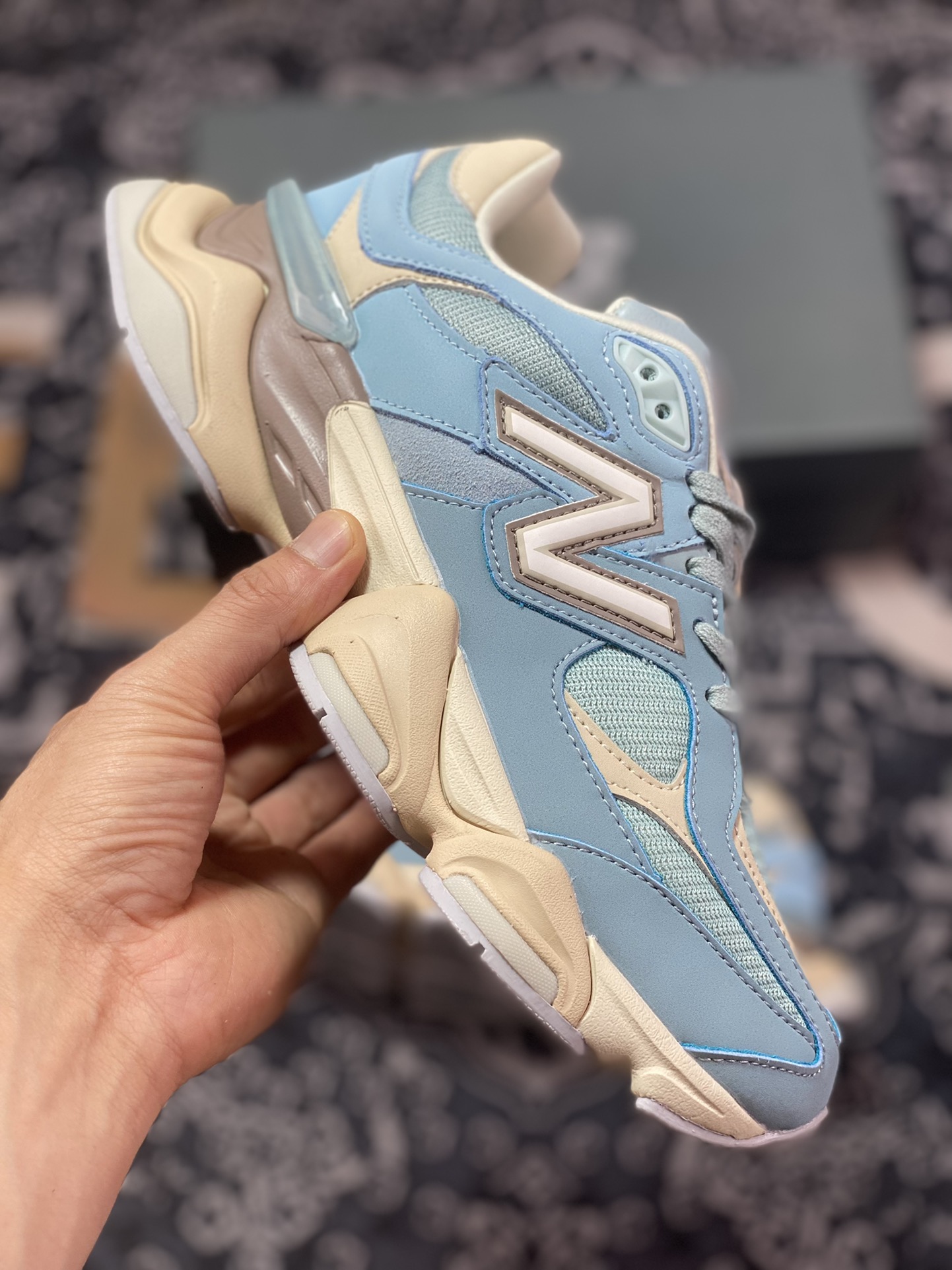 240 New Balance 9060”Blue Haze”系列复古百搭老爹风小象蹄休闲运动跑步鞋“雾蓝石米棕”U9060FNB