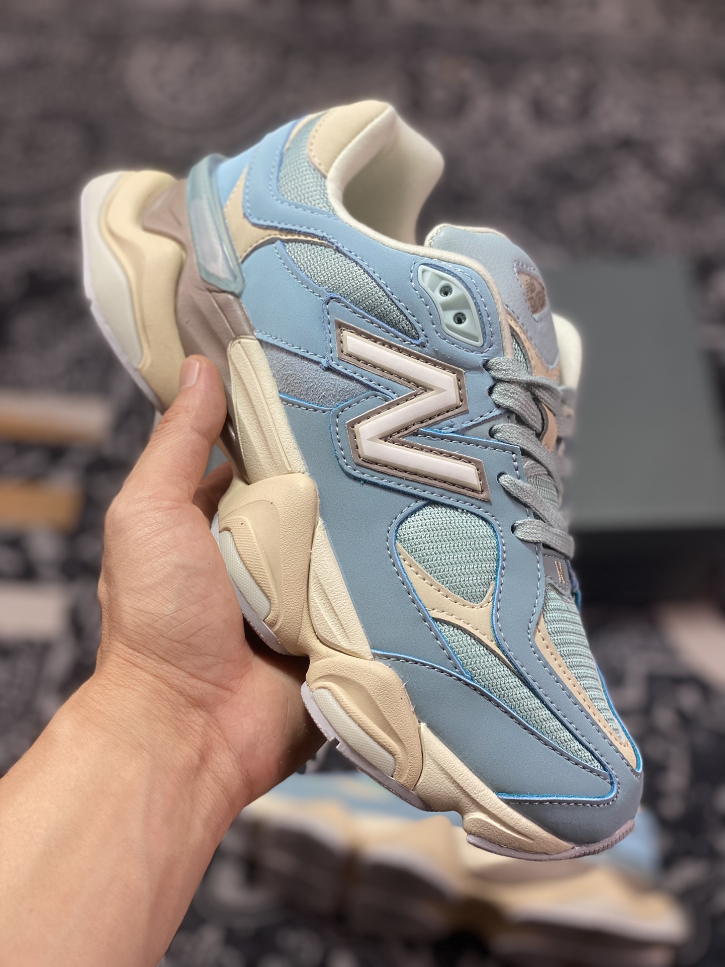 240 New Balance 9060”Blue Haze”系列复古百搭老爹风小象蹄休闲运动跑步鞋“雾蓝石米棕”U9060FNB