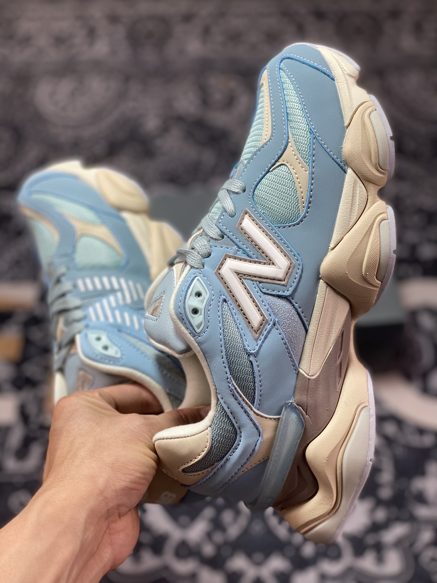 240 New Balance 9060”Blue Haze”系列复古百搭老爹风小象蹄休闲运动跑步鞋“雾蓝石米棕”U9060FNB