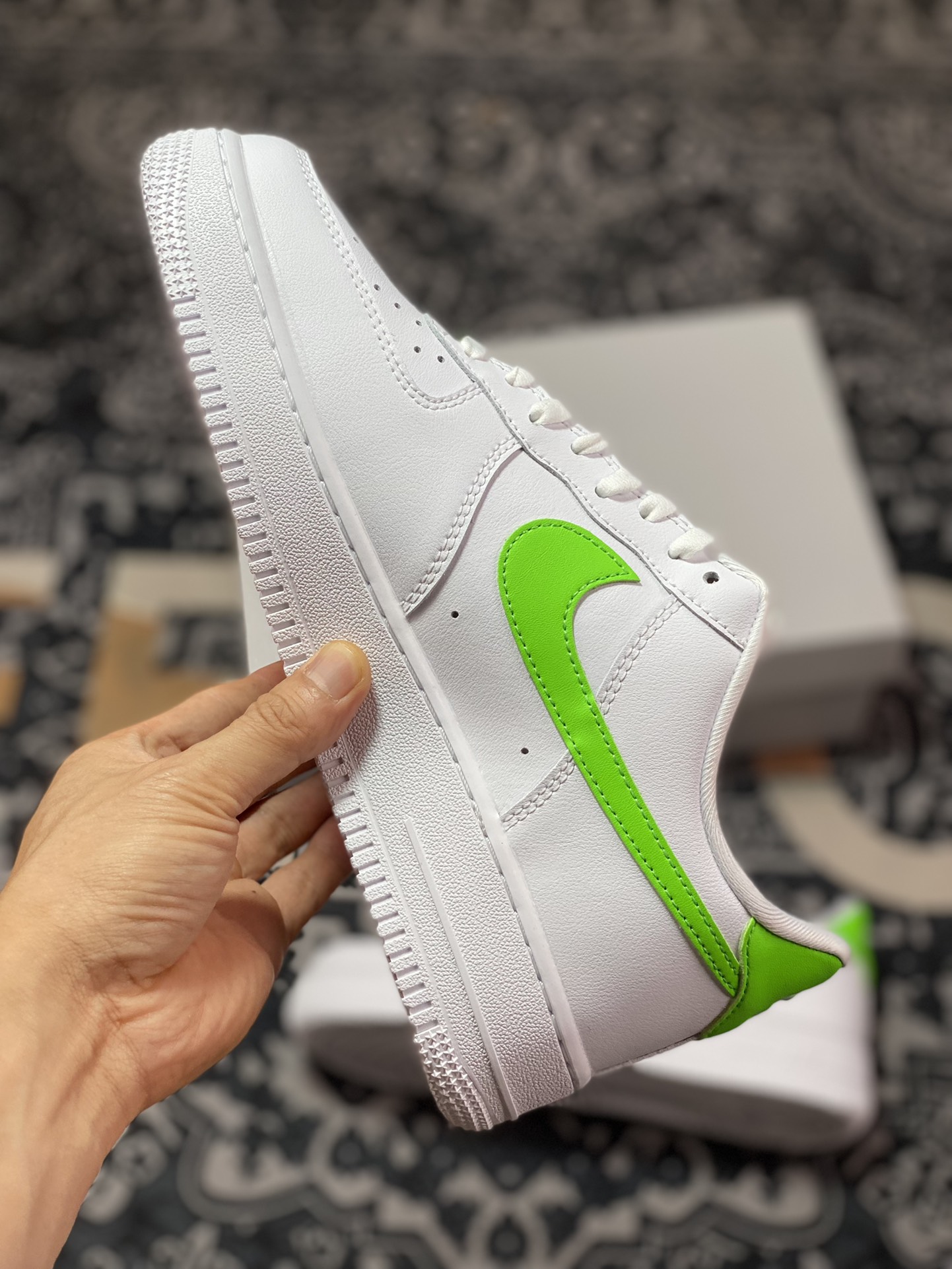 200 Nike Air Force 1’07 Low”White Action Green”空军一号板鞋“皮革白运动绿”DD8985-112