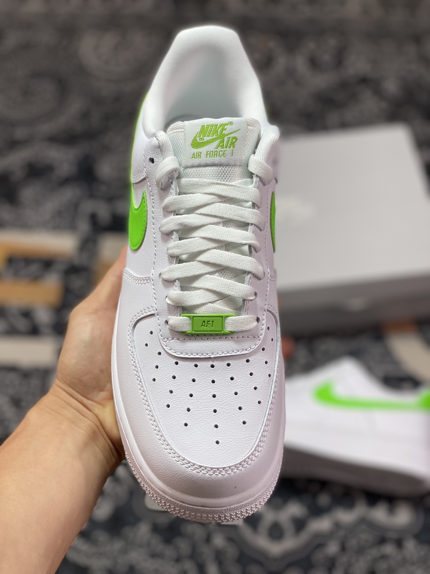 200 Nike Air Force 1’07 Low”White Action Green”空军一号板鞋“皮革白运动绿”DD8985-112