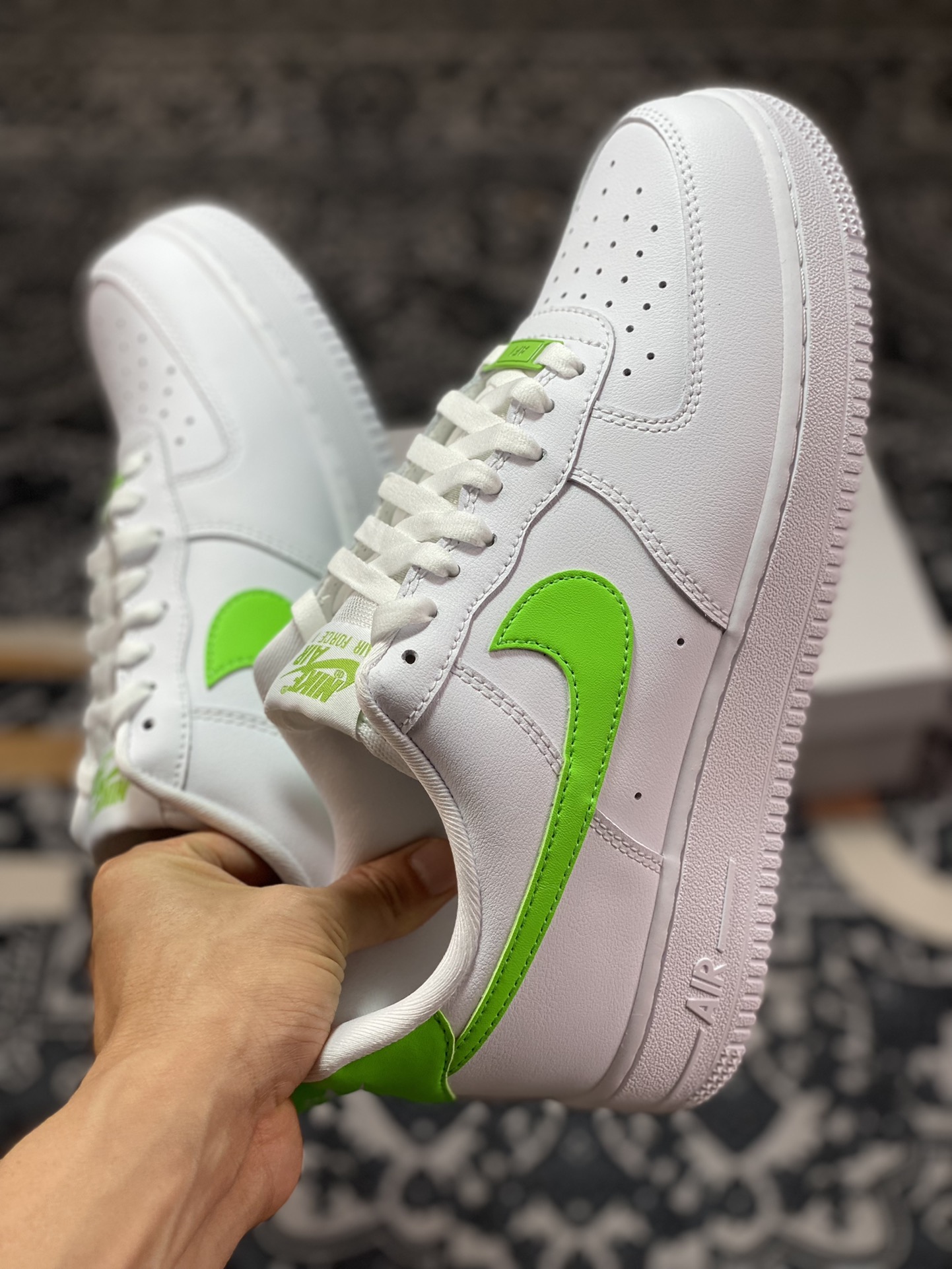 200 Nike Air Force 1’07 Low”White Action Green”空军一号板鞋“皮革白运动绿”DD8985-112