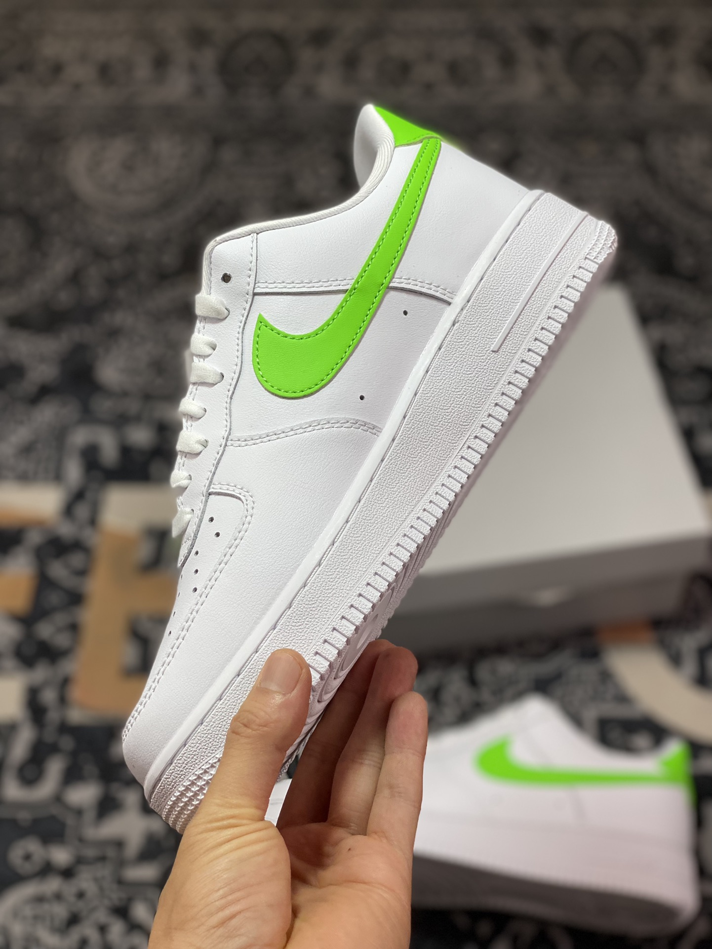 200 Nike Air Force 1’07 Low”White Action Green”空军一号板鞋“皮革白运动绿”DD8985-112