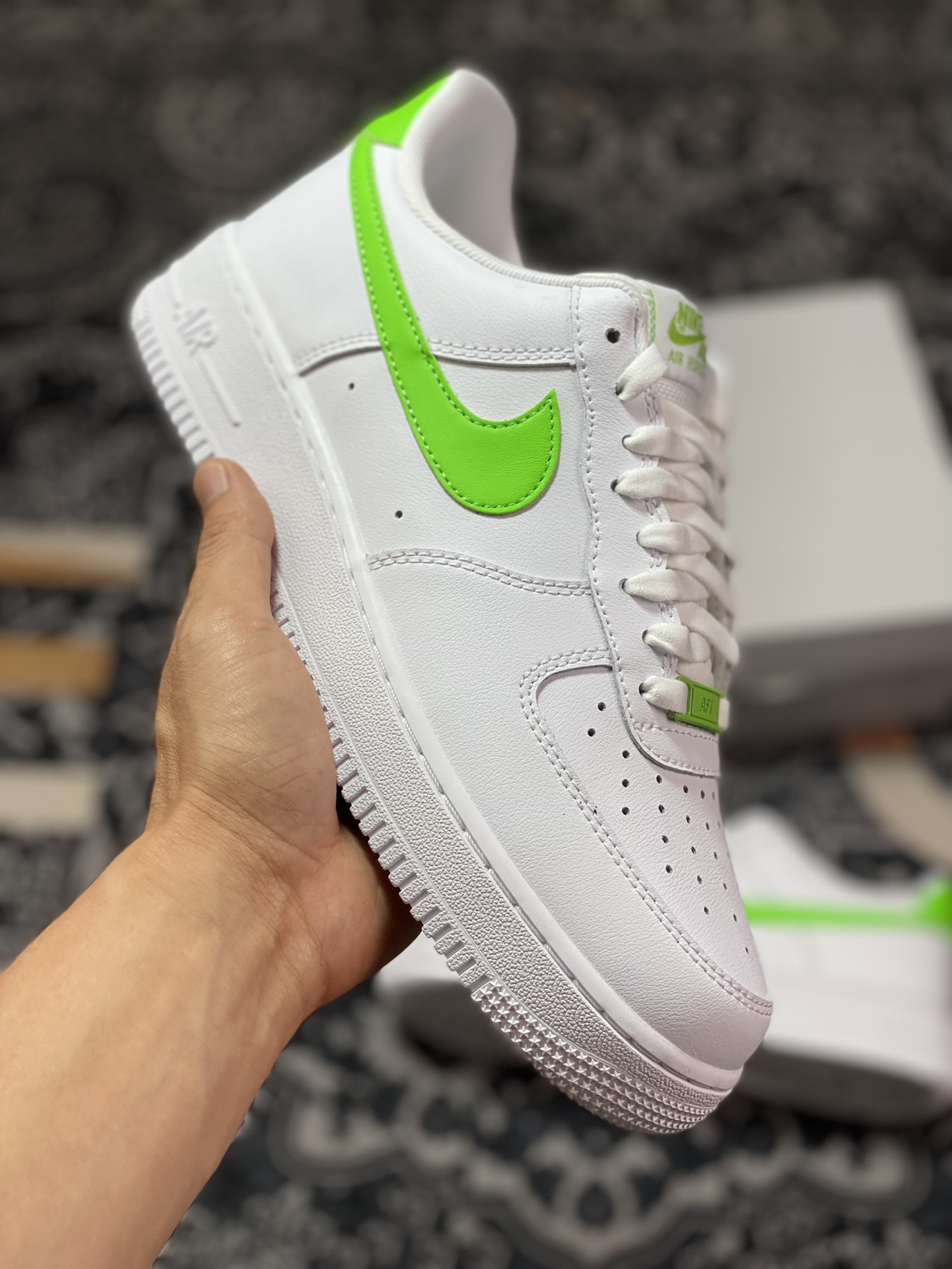 200 Nike Air Force 1’07 Low”White Action Green”空军一号板鞋“皮革白运动绿”DD8985-112